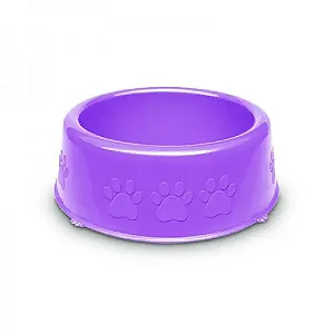 Comedouro Plastico Patinhas Medio Lilas 1900 ml