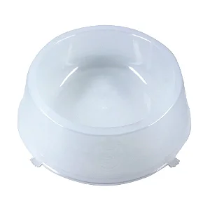 Comedouro Plastico Patinhas Grande Branco 2750 ml