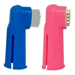 Escova Dente Dedeira Para Cachorros 2 Unidades