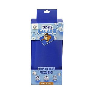 Tapete Gelado para cães Azul The Pets Brasil Médio