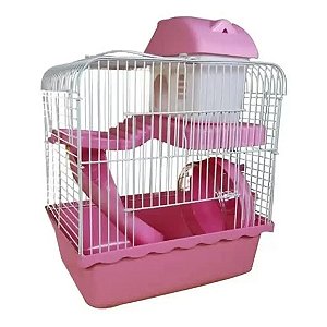 Gaiola para Hamster Funny Home The Pets Brasil Rosa