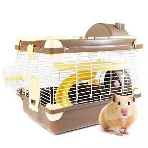 Gaiola para Hamster Vip Acrilic The Pets Brasil Marrom
