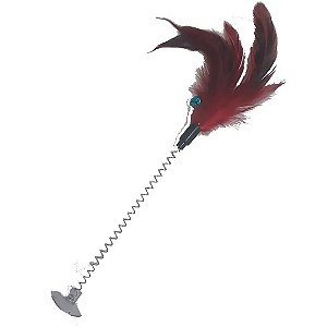 Vara Para Gato Guizo Com Pena 21 cm