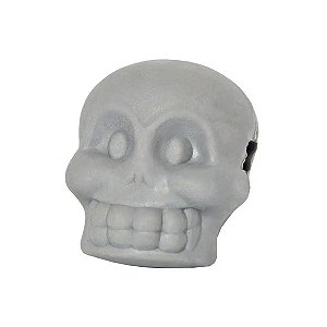 Brinquedo Mordedor Caveirinha Soft Pet Games Cinza M