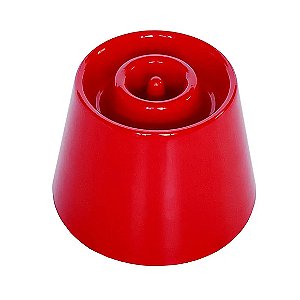 Comedouro Lento Alto Dog Eat Vermelho Pet Games M