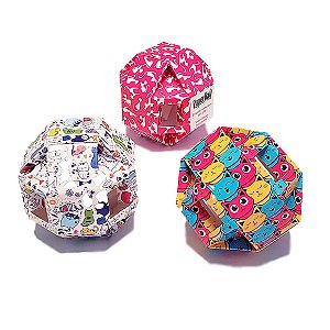 Brinquedo Dispenser para Ração Paper Balls Pet Games 3 unidades