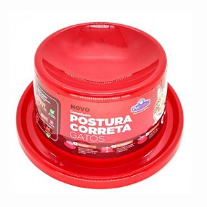 Comed Postura Correta Gato Vermelho
