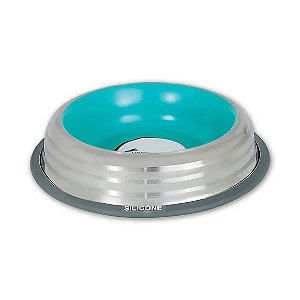 Comedouro Inox para Cães com Silicone Azul German Hart 250ml