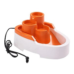 Fonte bebedouro para cães e gatos DuraCats Laranja Bivolt