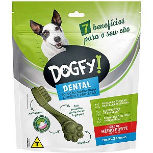 Snack Dental Dogfy Original M com 3 Unidades