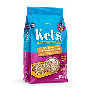 Granulado Higiênico Kets Madeira para Gatos 10 kg