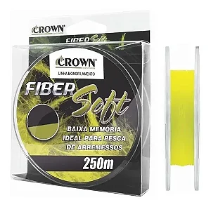 Linha P/pesca Crown Fiber Soft Yellow 0,31mm 250m