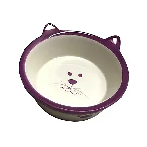 Comed Porcel Cara Gato Rosa 350ml