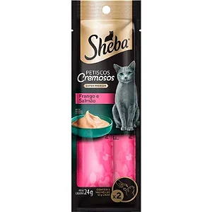 Petisco Sheba Cremosos 24g Frango/salmao