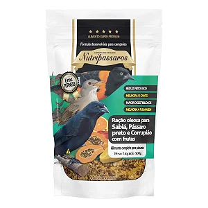Rc Nutripassaros Oleosa P/sabia/passaro Preto/corrupiao C/frutas 500g
