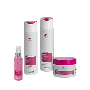 Kit Ecokeratin Home Care Completo (Shampoo + Máscara + Leave-in + Reparador)