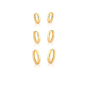 TRIO MINI ARGOLA OVAL