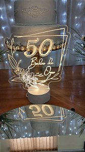 Luminaria personalizada em acrílico