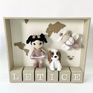 Porta maternidade feminino aviador com cachorrinho