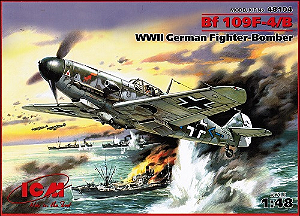 Avião German Fighter Bf 109F-4/B ICM #48104 1/48