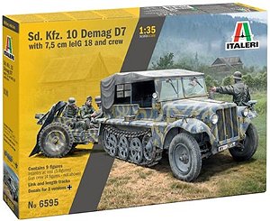 Sd. Kfz. 10 Demag D7 with 7.5 cm leIG 18 and crew Italeri #6595 1 : 35