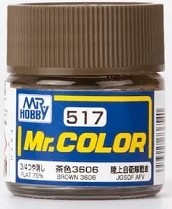 Tinta Laca Acrílica - Mr.Hobby Gunze - Mr.Color C517 - Flat Brown