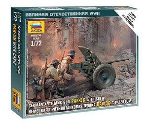 Figura German Anti-tank Gun Pak-36 With Crew - Zvezda #6114 1:72