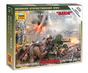 Figura Soviet Machinegun Maim With Crew 1941-43 - Zvezda #6104 1:72