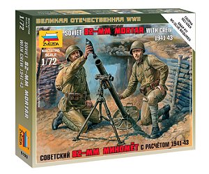 Figura Soviet 82-mm Mortar With Crew - Zvezda #6109 1:72
