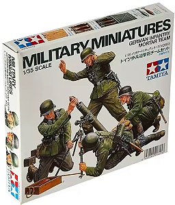 Conjunto de Soldados Alemães com Morteiro WWII -  Tamiya Escala 1/35 #35193
