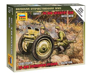Figura Soviet 76-mm Gun - Zvezda #6145 1:72