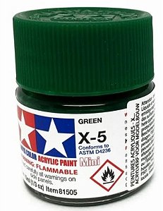 Tinta Tamiya Acrilica X-5 Green 10ml Tamiya 81505