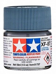 Tinta tamiya Acrilica XF-87 IJN Gray (Maizuru Arsenal) 10ml