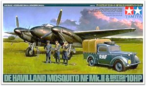 Avião De Havilland Mosquito Nf Mk.Ii 1/48 W/British Lt Utility Car - Tamiya #89786 1:48