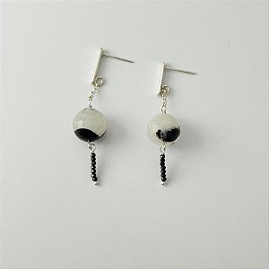 Brinco ágata bicolor