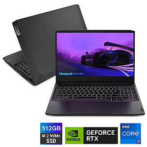 Notebook Lenovo Gaming 3i I7 16gb 512gb Ssd 15,6'' Cor Preto