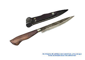 FACA CHURRASCO ESPIGA OCULTA - 7" - CABO MADEIRA DE LEI