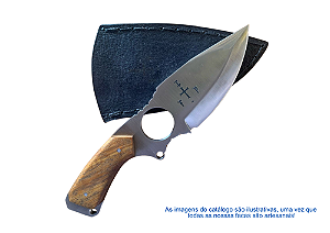 FACA CHACAL INOX 420 - 3" - CABO MADEIRA DE LEI