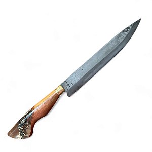 FACA CHURRASCO ESPIGA OCULTA -  AÇO CARBONO 1070 - 10" - CABO PINGENTE ARMA
