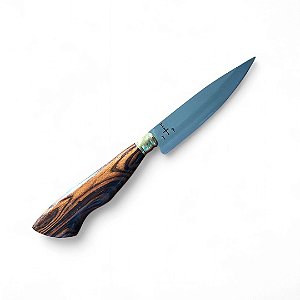 FACA AUXILIAR ESPIGA OCULTA - AÇO INOX 420 - 5" - CABO MADEIRA DE LEI