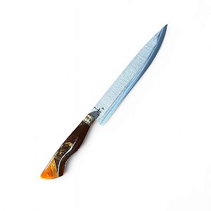 FACA CHURRASCO ESPIGA OCULTA - AÇO INOX 420 - 10" - CABO HÍBRIDO