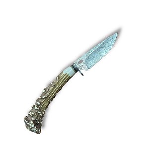 Faca Lamina Desenhada - Cabo Osso