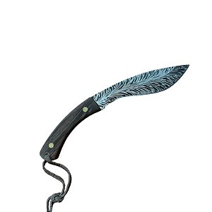 Faca Lamina Desenhada - Cabo Preto