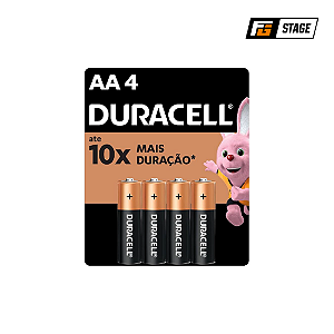 PILHA DURACELL AA C/4 UNIDADES