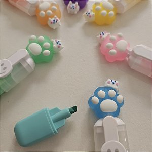 kit 6 marca textos patinha de gato