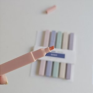 Kit Marca Texto Pastel 6 Cores