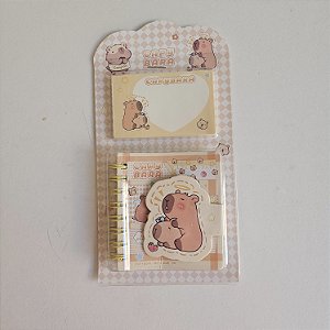 Kit Bloco e caderno Capivara