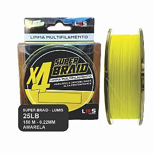 Linha Super Braid X4 - 25LB - 150m - LUMIS
