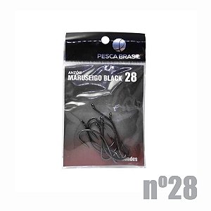 Anzol Marusseigo Black 28 - 06 unid. - PESCA BRASIL
