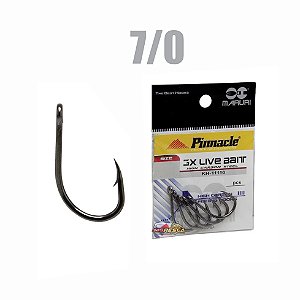 Anzol 3x Live Bait - 7/0 - 5 Unidades. - PINNACLE